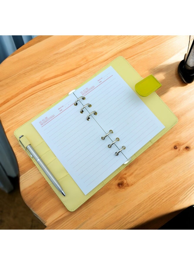 Faux leather wallet, money pouch, budget and notepad with card slots, cash and money compartment - A6 - Image 4